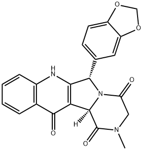 (6S,12bR)-6-(1,3-Benzodioxol-5-yl)-2,3,7,12b-tetrahydro-2-Methyl-pyrazino[1',2':1,5]pyrrolo[3,4-b]quinoline-1,4,12(6H)-trione Structure
