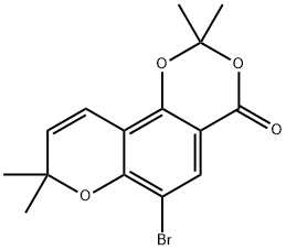 10-BROMO-2,2,6,6-TETRAMETHYL-2H-1,5,7-TRIOXA-PHENANTHREN-8-ONE Struktur