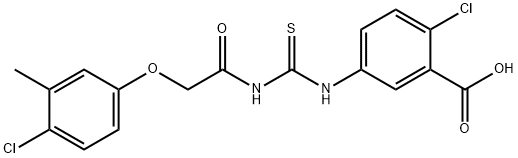 2-CHLORO-5-[[[[(4-CHLORO-3-METHYLPHENOXY)ACETYL]AMINO]THIOXOMETHYL]AMINO]-BENZOIC ACID Structure