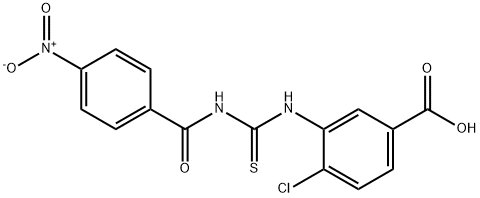 4-CHLORO-3-[[[(4-NITROBENZOYL)AMINO]THIOXOMETHYL]AMINO]-BENZOIC ACID Structure