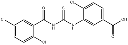 4-CHLORO-3-[[[(2,5-DICHLOROBENZOYL)AMINO]THIOXOMETHYL]AMINO]-BENZOIC ACID Structure