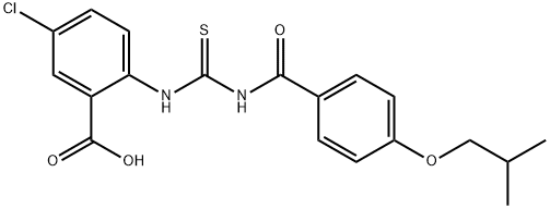 5-CHLORO-2-[[[[4-(2-METHYLPROPOXY)BENZOYL]AMINO]THIOXOMETHYL]AMINO]-BENZOIC ACID,531530-76-4,结构式
