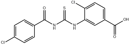4-CHLORO-3-[[[(4-CHLOROBENZOYL)AMINO]THIOXOMETHYL]AMINO]-BENZOIC ACID Structure