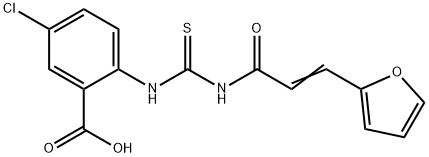 5-CHLORO-2-[[[[3-(2-FURANYL)-1-OXO-2-PROPENYL]AMINO]THIOXOMETHYL]AMINO]-BENZOIC ACID,531536-98-8,结构式