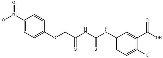 2-CHLORO-5-[[[[(4-NITROPHENOXY)ACETYL]AMINO]THIOXOMETHYL]AMINO]-BENZOIC ACID,531537-91-4,结构式