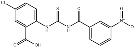 5-CHLORO-2-[[[(3-NITROBENZOYL)AMINO]THIOXOMETHYL]AMINO]-BENZOIC ACID,531540-06-4,结构式