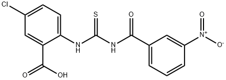 5-CHLORO-2-[[[(3-NITROBENZOYL)AMINO]THIOXOMETHYL]AMINO]-BENZOIC ACID|