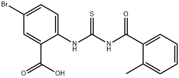 5-BROMO-2-[[[(2-METHYLBENZOYL)AMINO]THIOXOMETHYL]AMINO]-BENZOIC ACID Struktur