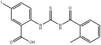 5-IODO-2-[[[(2-METHYLBENZOYL)AMINO]THIOXOMETHYL]AMINO]-BENZOIC ACID Structure