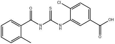 4-CHLORO-3-[[[(2-METHYLBENZOYL)AMINO]THIOXOMETHYL]AMINO]-BENZOIC ACID,531542-00-4,结构式