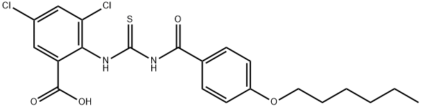 3,5-DICHLORO-2-[[[[4-(HEXYLOXY)벤조일]아미노]티옥소메틸]아미노]-벤조산