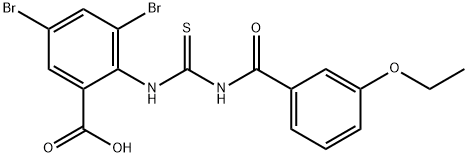 531546-02-8 3,5-DIBROMO-2-[[[(3-ETHOXYBENZOYL)AMINO]THIOXOMETHYL]AMINO]-BENZOIC ACID