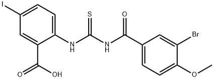 2-[[[(3-BROMO-4-METHOXYBENZOYL)AMINO]THIOXOMETHYL]AMINO]-5-IODO-BENZOIC ACID,531548-51-3,结构式