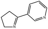 3-(3,4-ジヒドロ-2H-ピロール-5-イル)ピリジン 化学構造式