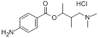 3-(dimethylamino)-1,2-dimethylpropyl p-aminobenzoate monohydrochloride Structure