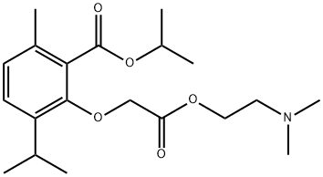 (2-Isopropoxycarbonyl-6-isopropyl-3-methylphenoxy)acetic acid 2-(dimethylamino)ethyl ester Structure