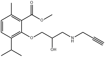 3-[2-Hydroxy-3-(2-propynylamino)propoxy]-p-cymene-2-carboxylic acid methyl ester,53206-81-8,结构式