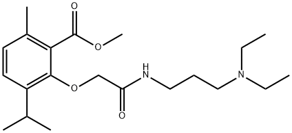 3-[3-(Diethylamino)propylcarbamoylmethoxy]-p-cymene-2-carboxylic acid methyl ester,53206-92-1,结构式