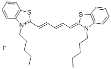 3,3'-二-N-戊基硫代花菁染料碘化物,53213-96-0,结构式