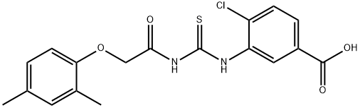 4-CHLORO-3-[[[[(2,4-DIMETHYLPHENOXY)ACETYL]AMINO]THIOXOMETHYL]AMINO]-BENZOIC ACID Structure