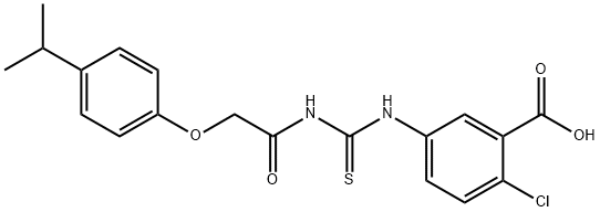 2-CHLORO-5-[[[[[4-(1-METHYLETHYL)PHENOXY]ACETYL]AMINO]THIOXOMETHYL]AMINO]-BENZOIC ACID Structure