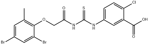 2-클로로-5-[[[[(2,4-DIBROMO-6-METHYLPHENOXY)ACETYL]AMINO]THIOXOMETHYL]AMINO]-BENZOICACID