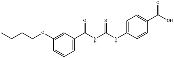 4-[[[(3-BUTOXYBENZOYL)AMINO]THIOXOMETHYL]AMINO]-BENZOIC ACID Struktur