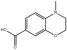 4-METHYL-3,4-DIHYDRO-2H-1,4-BENZOXAZINE-7-CARBOXYLIC ACID Structure