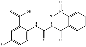 5-BROMO-2-[[[(2-NITROBENZOYL)AMINO]THIOXOMETHYL]AMINO]-BENZOIC ACID Structure