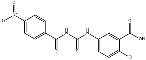2-CHLORO-5-[[[(4-NITROBENZOYL)AMINO]THIOXOMETHYL]AMINO]-BENZOIC ACID Struktur