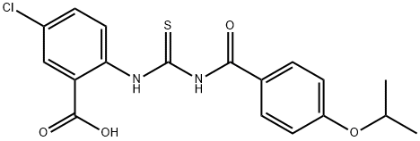 5-CHLORO-2-[[[[4-(1-METHYLETHOXY)BENZOYL]AMINO]THIOXOMETHYL]AMINO]-BENZOIC ACID Structure