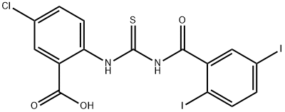 5-CHLORO-2-[[[(2,5-DIIODOBENZOYL)AMINO]THIOXOMETHYL]AMINO]-BENZOIC ACID|