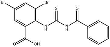 2-[[(BENZOYLAMINO)THIOXOMETHYL]AMINO]-3,5-DIBROMO-BENZOIC ACID|