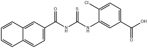 4-CHLORO-3-[[[(2-NAPHTHALENYLCARBONYL)AMINO]THIOXOMETHYL]AMINO]-BENZOIC ACID Structure