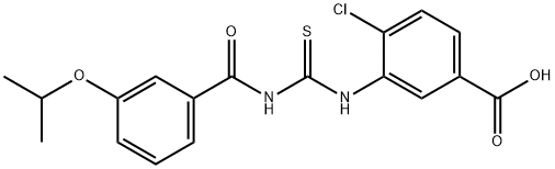 4-CHLORO-3-[[[[3-(1-METHYLETHOXY)BENZOYL]AMINO]THIOXOMETHYL]AMINO]-BENZOIC ACID,532420-88-5,结构式