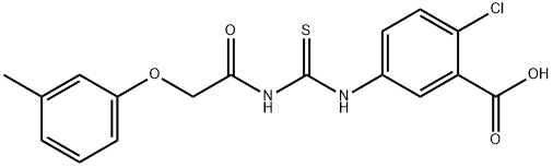 2-클로로-5-[[[[(3-METHYLPHENOXY)ACETYL]AMINO]THIOXOMETHYL]AMINO]-BENZOICACID