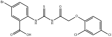 5-BROMO-2-[[[[(2,4-DICHLOROPHENOXY)ACETYL]AMINO]THIOXOMETHYL]AMINO]-BENZOIC ACID,532421-13-9,结构式