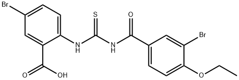 5-BROMO-2-[[[(3-BROMO-4-ETHOXYBENZOYL)AMINO]THIOXOMETHYL]AMINO]-BENZOIC ACID,532422-98-3,结构式