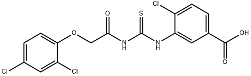 4-CHLORO-3-[[[[(2,4-DICHLOROPHENOXY)ACETYL]AMINO]THIOXOMETHYL]AMINO]-BENZOIC ACID Structure
