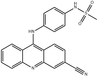 N-[4-[(3-Cyano-9-acridinyl)amino]phenyl]methanesulfonamide Structure