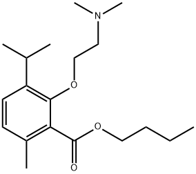 3-[2-(ジメチルアミノ)エトキシ]-p-シメン-2-カルボン酸ブチル 化学構造式