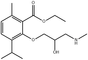 3-[2-Hydroxy-3-(methylamino)propoxy]-p-cymene-2-carboxylic acid ethyl ester,53251-85-7,结构式