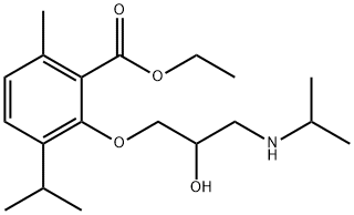 3-[2-Hydroxy-3-(isopropylamino)propoxy]-p-cymene-2-carboxylic acid ethyl ester Structure