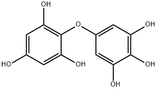 2-(3,4,5-trihydroxyphenoxy)benzene-1,3,5-triol 化学構造式