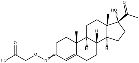 羟孕酮3-O-羧甲基肟, 53260-10-9, 结构式