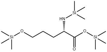 L-Norvaline, N-(trimethylsilyl)-5-[(trimethylsilyl)oxy]-, trimethylsil yl ester 结构式