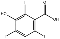 3-羟基-2,4,6-三碘苯甲酸, 53279-72-4, 结构式