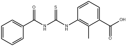 3-[[(BENZOYLAMINO)THIOXOMETHYL]AMINO]-2-METHYL-BENZOIC ACID 化学構造式