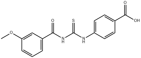 4-[[[(3-METHOXYBENZOYL)AMINO]THIOXOMETHYL]AMINO]-BENZOIC ACID Structure