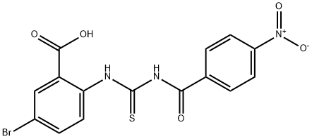 5-BROMO-2-[[[(4-NITROBENZOYL)AMINO]THIOXOMETHYL]AMINO]-BENZOIC ACID Structure